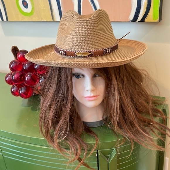 Cowboy hat. It’s tan with a gold shimmer main image 6